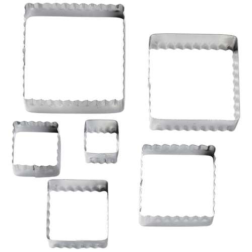 Square Fondant Icing Double Ended Cutters - set of 6 - Click Image to Close